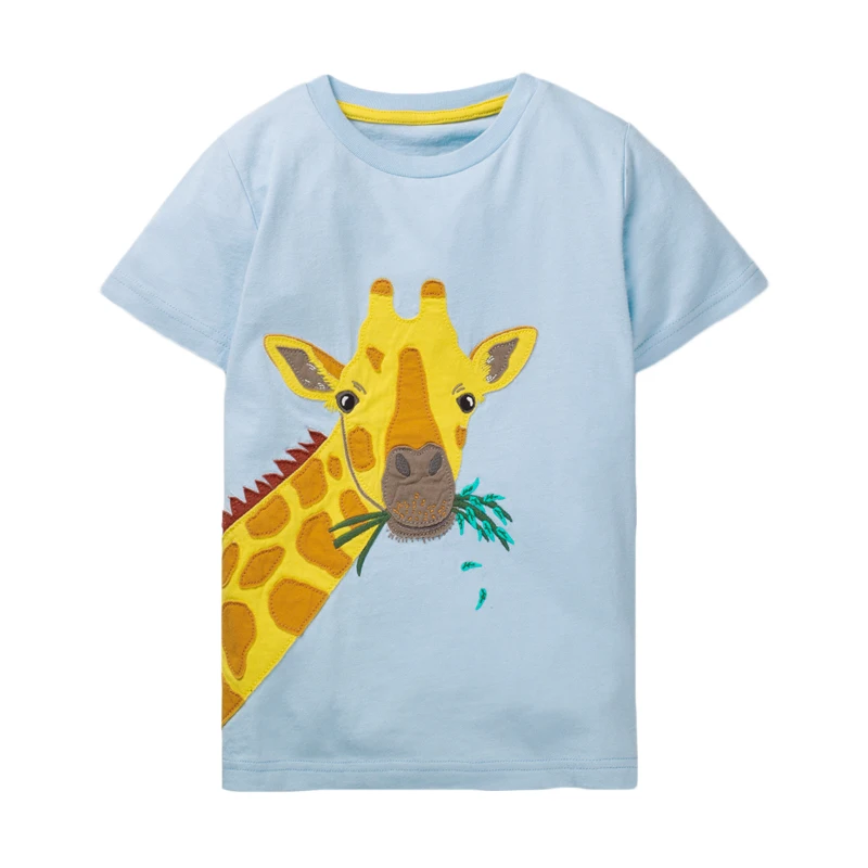 Little maven/Новинка г.; летняя одежда для маленьких мальчиков с аппликацией в виде животных; брендовая футболка с короткими рукавами; футболки для мальчиков