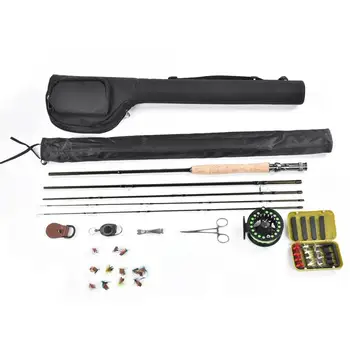 

Fishing Set 4 Section Fishing Rod 1:1Speed Ratio Fly fishing reel 2+1 Bearing Carp Fish Lures Outdoor Fishing Accessories