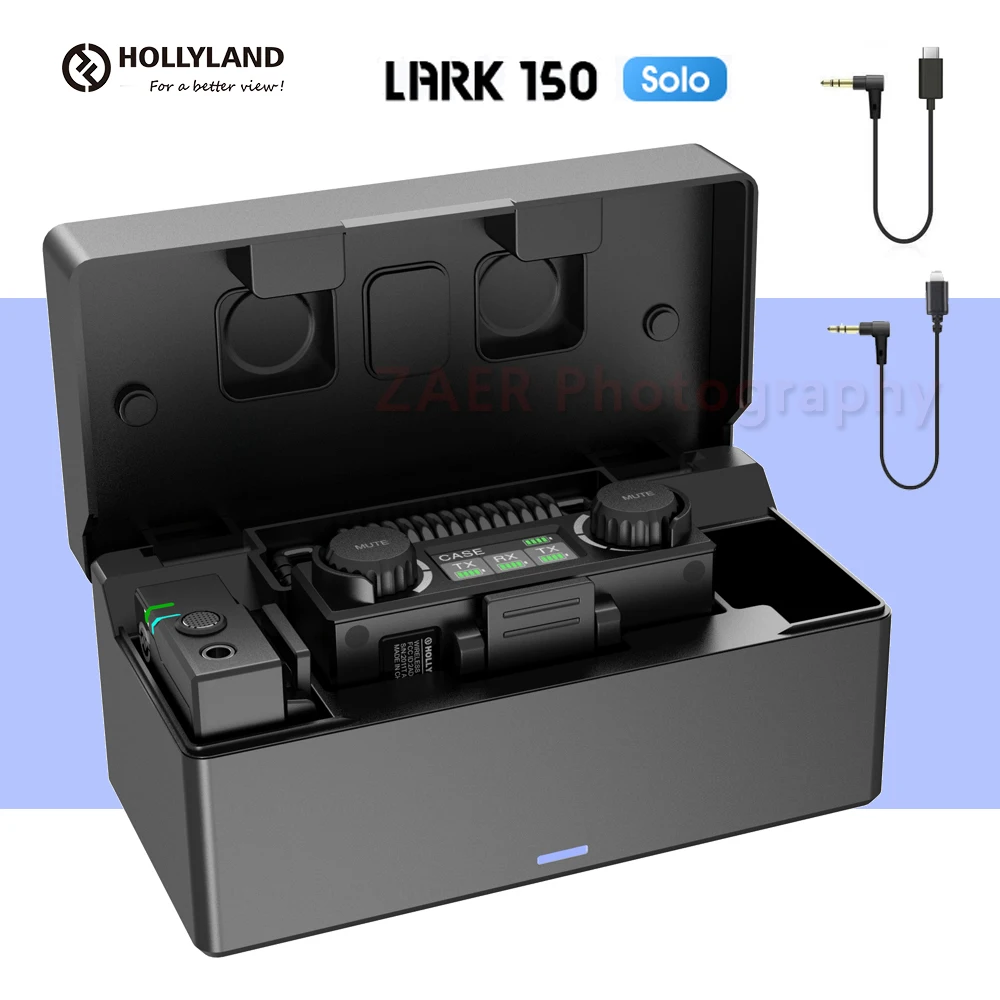 Hollyland LARK 150 комплект соло микрофона LARK150 SOLO 2 4 ГГц беспроводной петличный микрофон