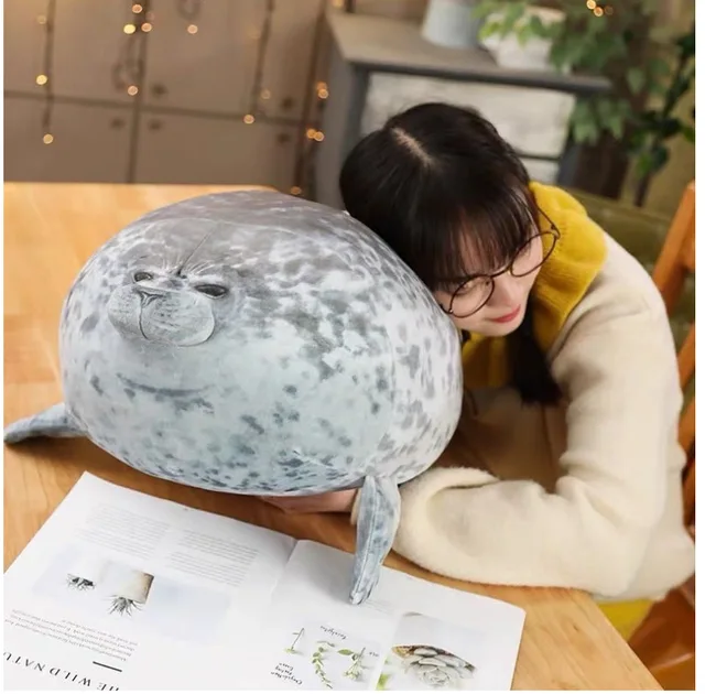 2021 New 30-80cm Pp Cotton Short Plush Simulation Seal Children's Pillow Aquarium Popular Explosion Plush Toy