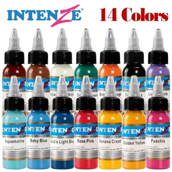 

14 Colors Body Paint Tattoo Ink Set Permanent Eyebrow Makeup Coloring Pigment Tattoo Tinte Colour Kit Professional Supplies