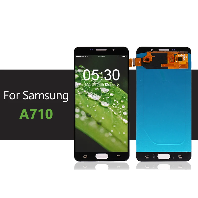 10 шт./лот OLED для samsung Galaxy A7 A710 ЖК-дисплей с сенсорным экраном дигитайзер сборка A710F A710M DHL EMS