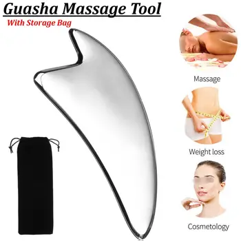

304 Stainless Steel Treatment Gua Sha Board Plate Relaxing Muscle Meridian Massager Body Health SPA Massage Tool New
