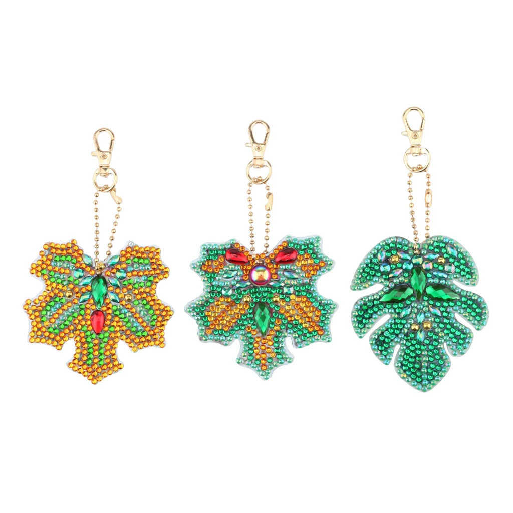 Full Drill Special Shaped Diamond Painting Key Ring Keychain Pendant Decors