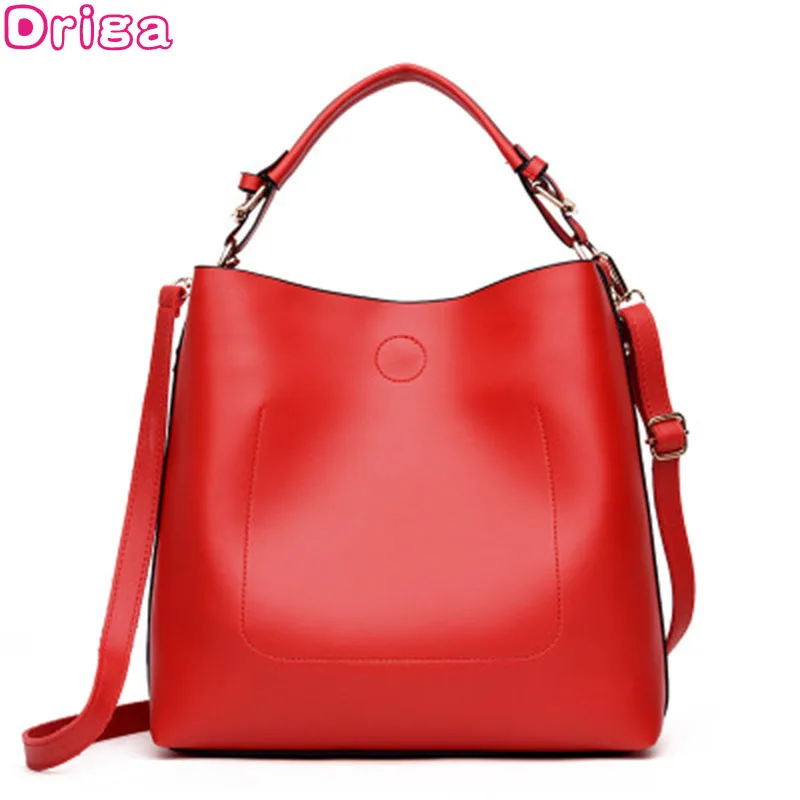 

Driga Women Messenger Bags 2019 Handbags Set Hobo Luxury Bag Ladies Shoulder Tote Large Capacity Bucket Bags PU Leather Red