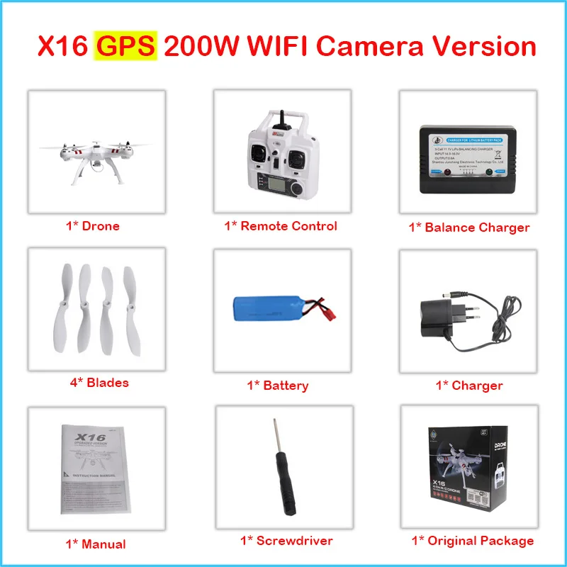 BAYANGTOYS X16 бесщеточный wifi FPV с 2MP HD камерой 2,4G 4CH 6 Автоматическая ось обратная сторона функция полета RC Квадрокоптер RTF - Цвет: 200Wwificam-withGPS