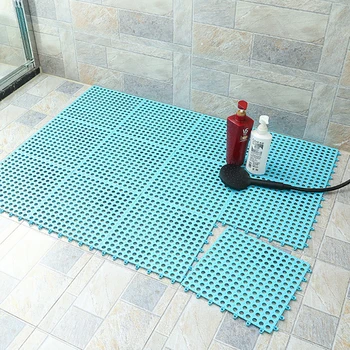 

30*30cm Non-slip 8 Color Splicing PVC Floor Mat for The Bathroom Kitchen Mats Home Nath Toilet Splicing Water Grid Hollow Mat