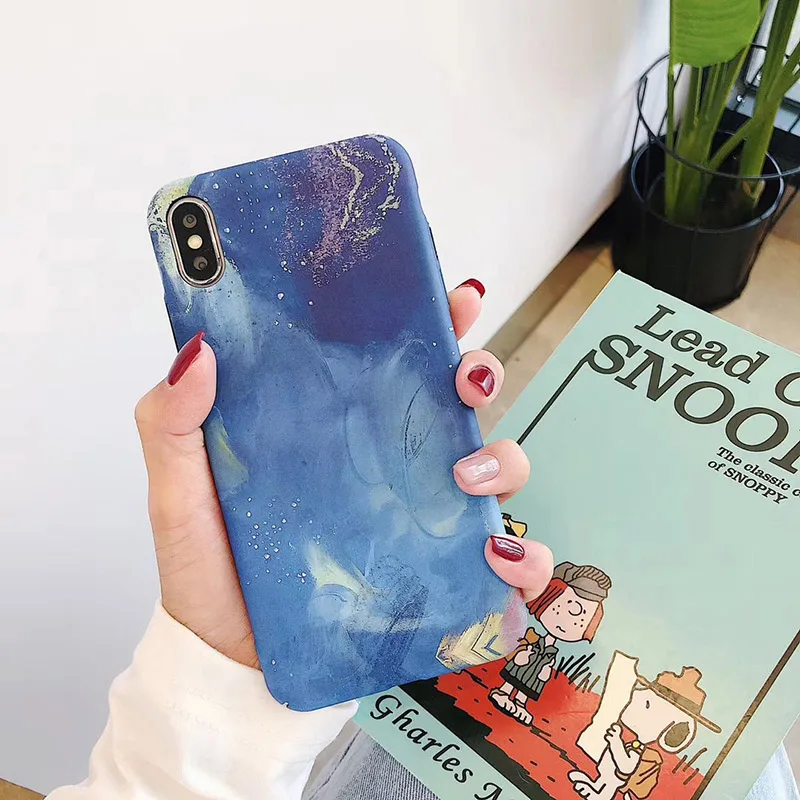 3D рельефные Матовые чехлы lu mi nous для Xiaomi mi 8 9 9SE чехол sky flower Ink Painting PC Cover для Xiaomi mi 9 mi 8 mi 9se Fundas - Цвет: 1