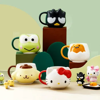 

Sanrio Mugs 3D GUDETAMA BAD BADTZ-MARU POMPOMPURIN Embossed Creative Personality Cup Couple Cup Cartoon Ceramic Drinking Cup