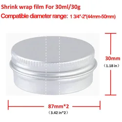 Shrinkable Plastic Sealer Bands for Jars and Bottles - 200 Pieces (Fit 44-50mm 200pcs)