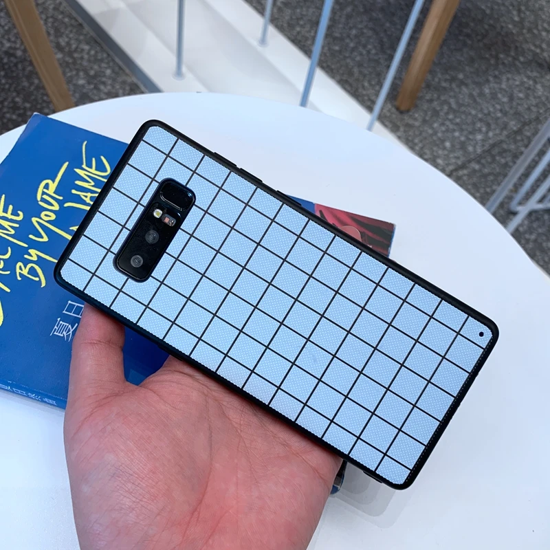 Черно белая клетка чехол для телефона из мягкого силикона ТПУ с рисунком samsung Galaxy