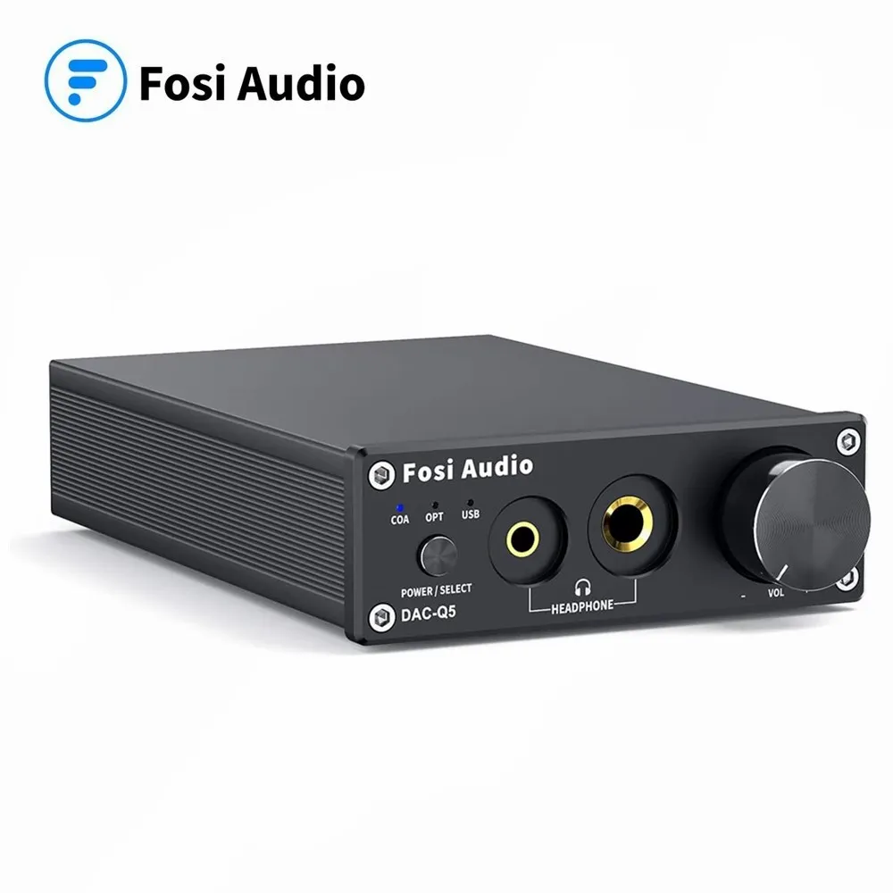 Преобразователь Fosi Audio Q5 DAC USB цифровой в Аналоговый адаптер декодер усилитель для