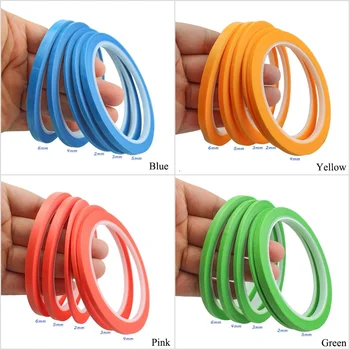 8 rotoli di nastro adesivo in carta per lavori artigianali, fai da te, nail art, disegno e modellismo, 25 m. Scegli il colore 1