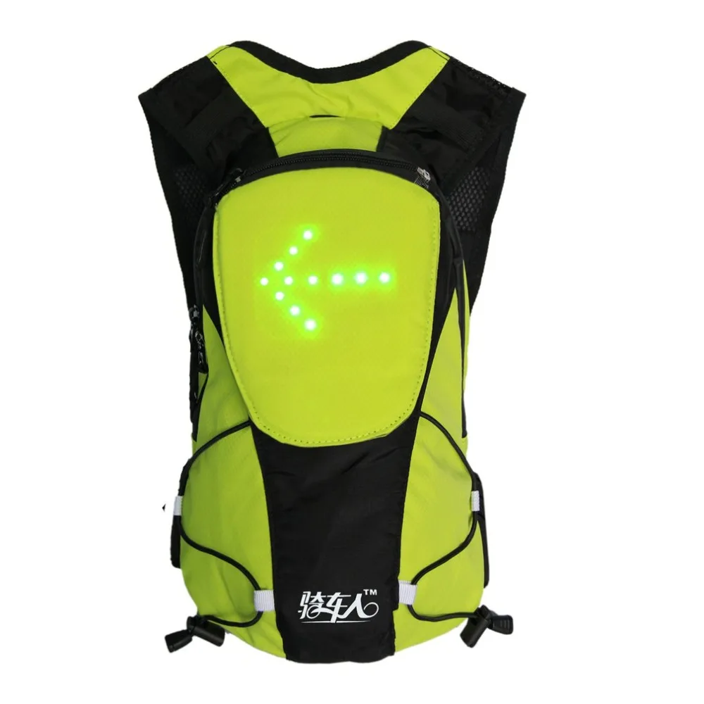 

LED Turn Signal Light Reflective Vest Backpack Waist Pack Business Travel Laptop Bag Sport Outdoor Waterproof Night Cycling