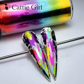 

3 Pcses Random Nail Foil Colorful Laser Starry Sky Transfer Paper Nail Art Stickers DIY Nails Decal Decorations Design