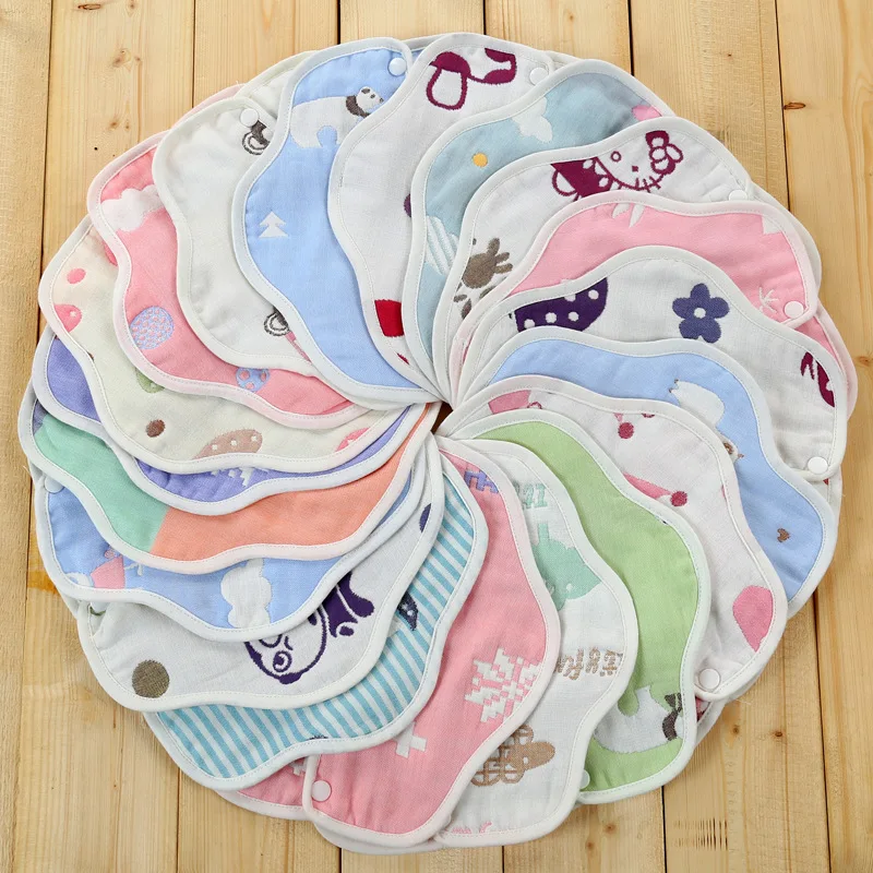  Six-layer Gauze Infants Bib Pure Cotton 360-Degree Rotating Flower Newborns Bibs a Class Full Cotto