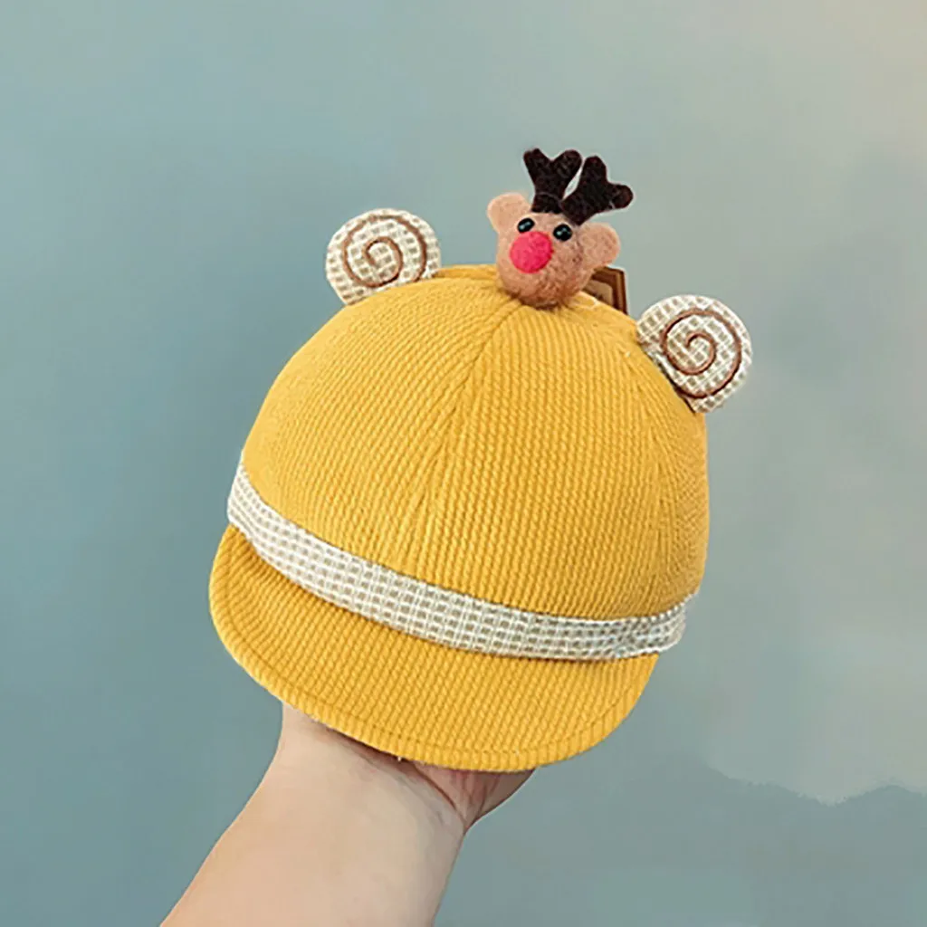 elk Christmas gift cute women hat Baseball Cap Autumn And Winter Warm Cap Children Cartoon Fawn Hat mens winter baseball caps