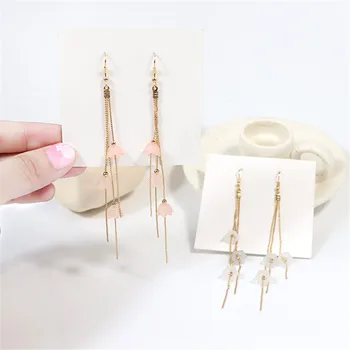

Fashion vintage Tassel pendant earrings Acrylic Long earrings sweet flowers Classic women earrings popular jewelry earrings 2019