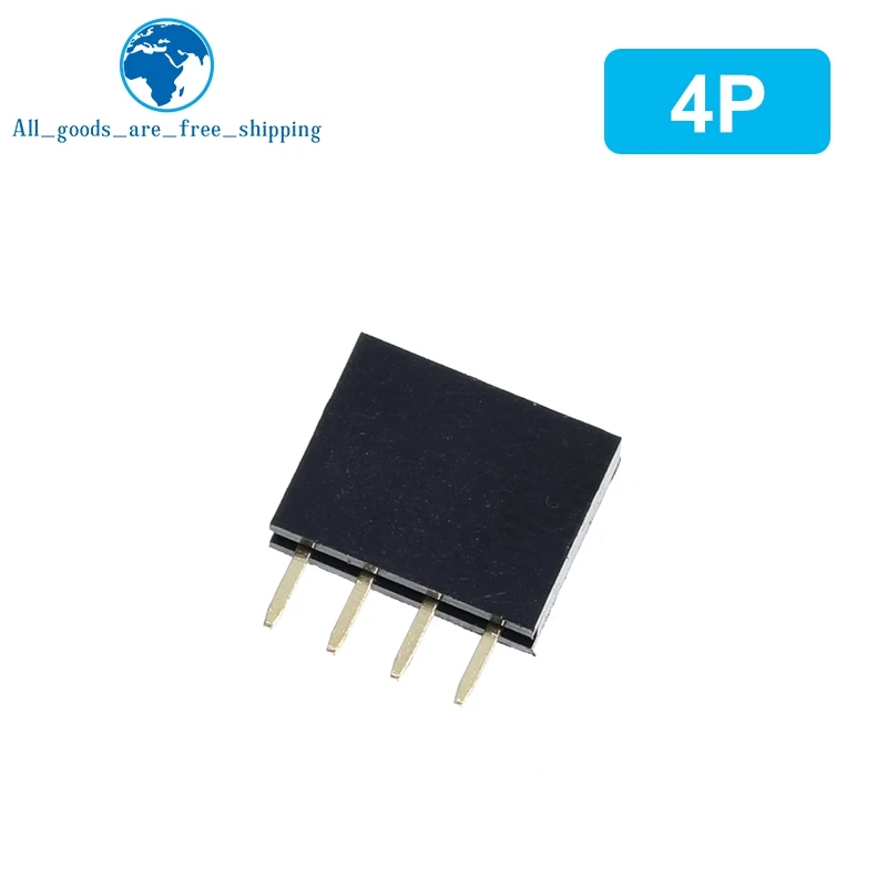 TZT 10PCS Einreihige Pin Buchse Header Buchse Pitch 2,54mm 1*2P 3P 4P 6P 8P 12P 15P 20P 40P Pin Stecker Für modul – Detail 10