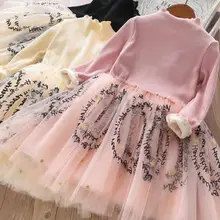 Новинка; плотное платье-пачка принцессы с блестками; рождественское платье для маленьких девочек; зимние вечерние Детские платья на свадьбу для девочек; ; Одежда для девочек