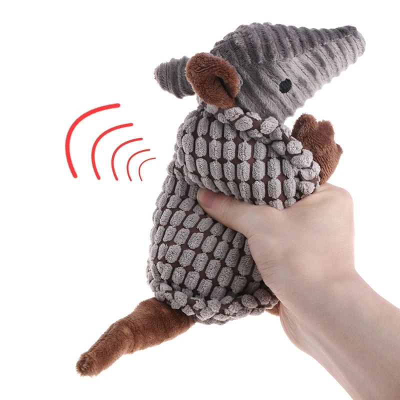 Игрушка для домашних животных кошка игрушка-пищалка для собаки щенок в форме плюшевого животного милый звук реалистичные Armadillo 85WC
