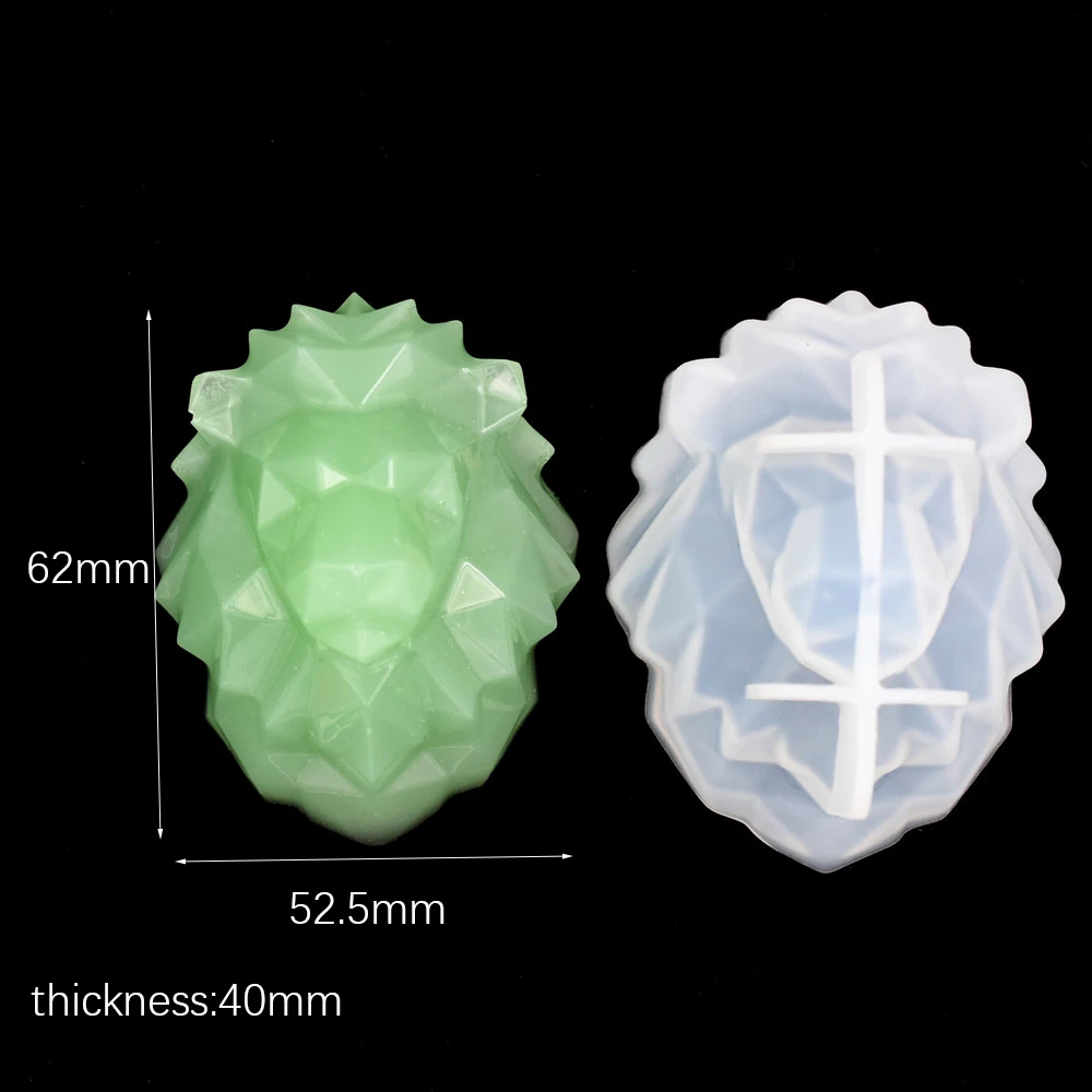 lion 1 шт. силиконовая форма 3D животное волк Лев шимпанзе ремесла ручной работы DIY ювелирных изделий эпоксидной смолы формы - Цвет: lion
