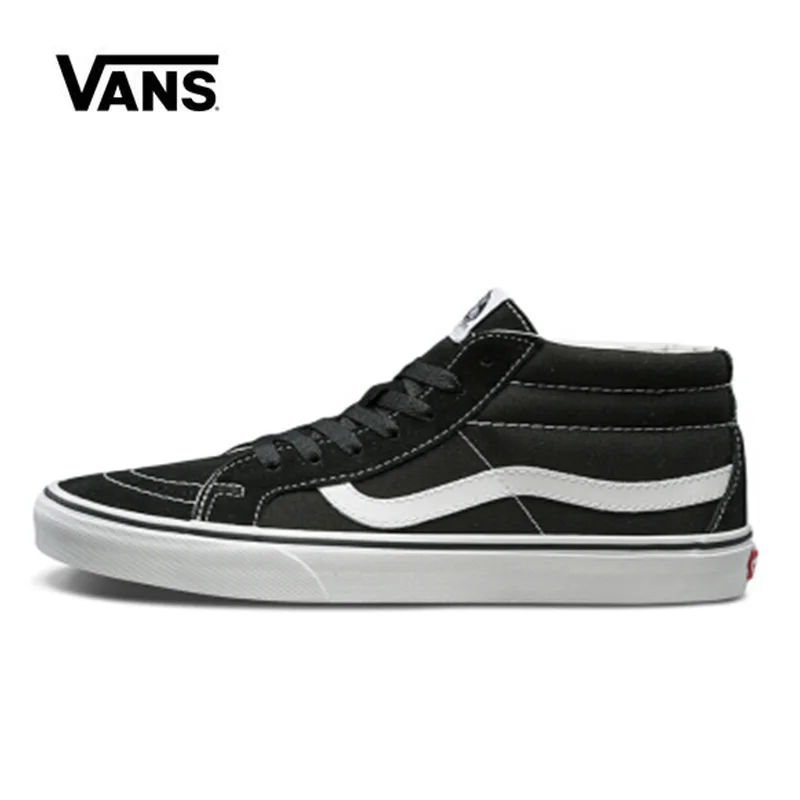 Оригинальные мужские и женские Кроссовки Vans Sk8 классические кроссовки средней