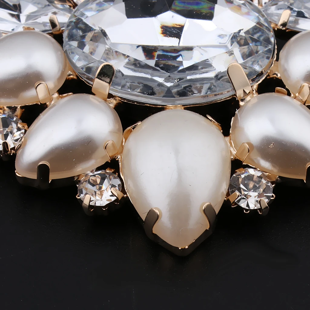 1pcs Versatile shoe clips Artificial Pearl Rhinestone Crystal Wedding Shoe Clips High-heel Buckle