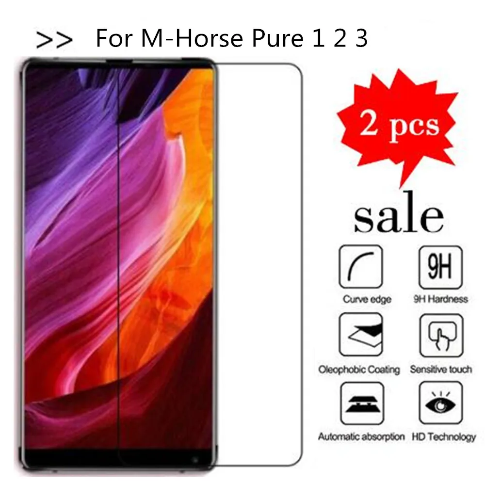 2 шт. стекло для M Horse Pure 1 3 Защита экрана закаленное Power защитная пленка|Защитные