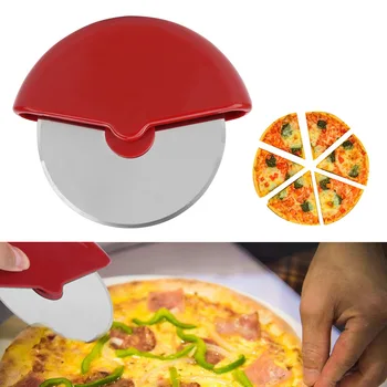 

NICEYARD Plastic Handle Stainless Steel Pizza Wheels Knife Cake Bread Cutting Tools Baking Tools Round Shape Pizza Cutter