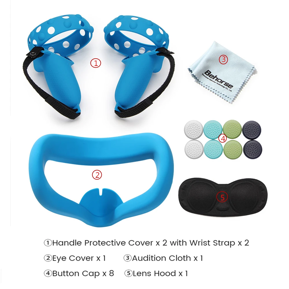 Protective Cover Set For Oculus Quest 2 VR Touch Controller Shell Case With Strap Handle Grip For Oculus Quest 2 Accessories 