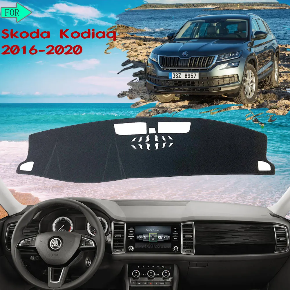 Крышка приборной панели защитная накладка Избегайте легкий ковер для Skoda Kodiaq 2016