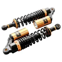 Universal Pair 320mm Motorcycle Air Shock Absorbers For Honda Suzuki Yamaha Kawasaki ATV Go Kart Quad Dirt Sport Bike Gold&Black