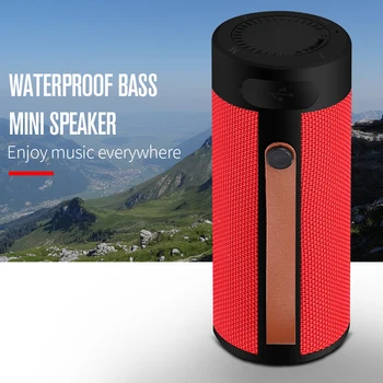 

Outdoor portable bluetooth speaker RHX T4 wireless stereo high-fidelity sound super bass support TF card Fm auxiliary mic