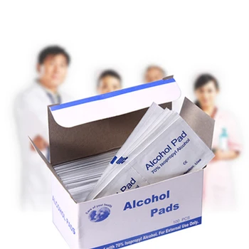 

100 Pcs/ Box of Alcohol Tablets Outdoor First Aid Disinfection Wipes Antiseptic Clean Home Cosmetics Disinfection