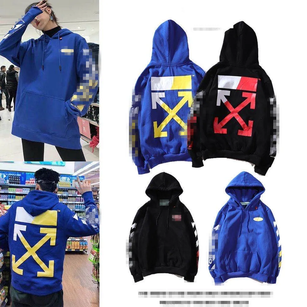 

20ss autumn and winter 19ss color gradient printing hoodie casual men and women youth all-match black sweatshirt jacket