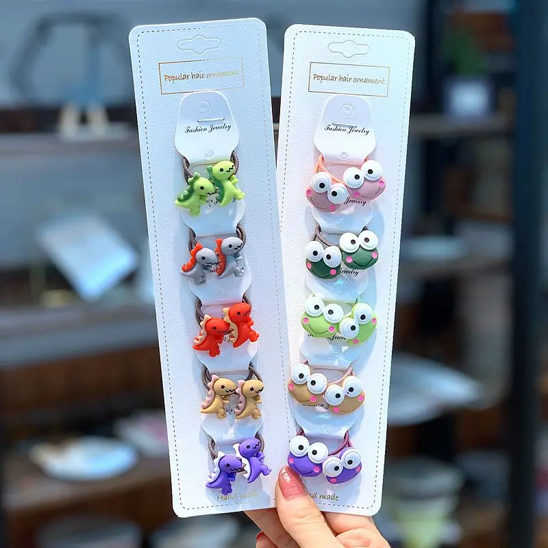 10pcs/card New Baby Girls Hairbands Kids Children Cartoon Headbands Cute Headwear Infants Toddlers Lovely Hair Accessories