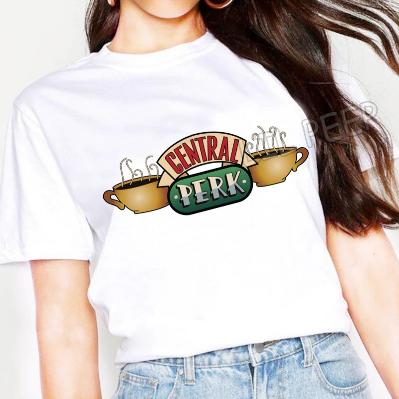 

Harajuku Friend Tv Show Women Femme Clothes 100% Cotton Plus Size Women Tshirt O-Neck Aesthetic Funny T Shirts Japanese