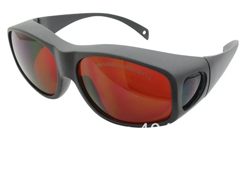 Лазерные защитные очки для лазеров 532нм и 1064нм Сертифицированные CE с черным жестким мешком и чистящей тканью