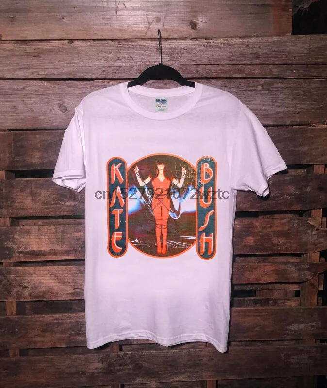 Горячая-Кейт Буш VTG и мега Редкие белые футболки 1970s 1980s Репринт-USAsz