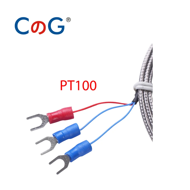 5/16' K J PT100 Type 1m 2m 3m 5m Wire Cable 50mm 100mm 150mm 200mm Probe Thermocouple Temperature Sensor for Temp Controller temperature sensor