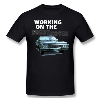 

T-Shirt for Men Supernatural Bob Seger Lyric 100% Cotton Supernatural T Shirt 6XL Funny Plus Size Clothes