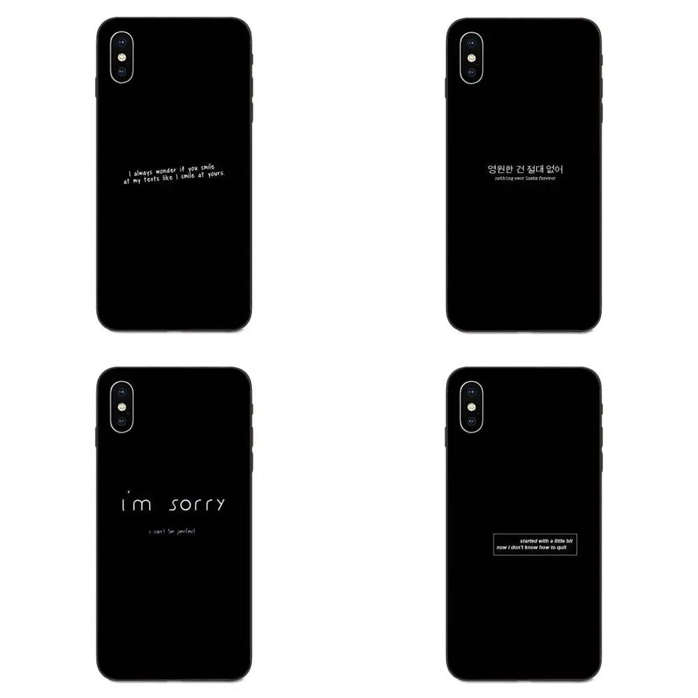 Черный Минималистский текст прекрасный ТПУ лучший чехол для Galaxy A8 A9 звезды