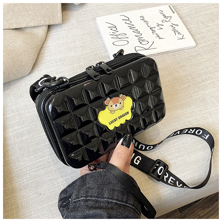 Cartoon Bag New Mini Suitcase Box Bag Small Fresh Messenger Bag Wide Shoulder Bag