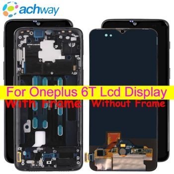 

Oneplus 6T LCD wirh frame Display Screen Touch Panel Assembly Original One plus 6T LCD Display Digitizer Display OnePlus6 T LCD