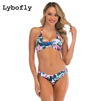 

2020 micro bathing suits mujer bandage swimsuit sexy women bikini Floral Print Nylon