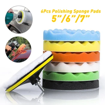 

8pcs Buffing Polishing Pad Flat Sponge Buffing Polisher Pads Kit For Car Auto Polisher Glass Polishing for Audi BMW VW Benz Ford