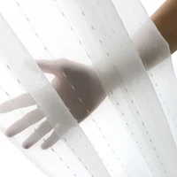 Simple Stripe Window Tulle Curtains for Living Room Bedroom European Style Veil Sheer Voile Curtains for Kids Room Custom Size 2