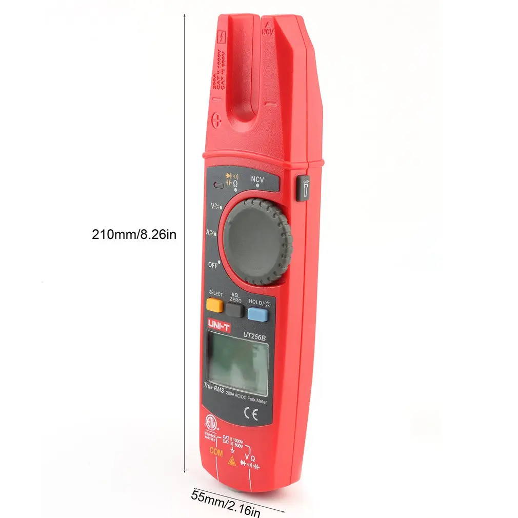 UT256B 200A AC/DC Автоматический диапазон тока True RMS цифровой вилка Тип клещи с Ом Емкость NCV мультиметр