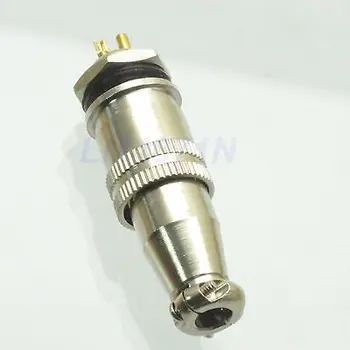 

DHL/EMS 40pcs connector M 9mm 2Pin metal audio slide-on aviation plug panel power chassis -d2